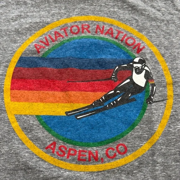KID'S (sz14) AVIATOR NATION ASPEN TEE - HEATHER GREY - Picture 3 of 7